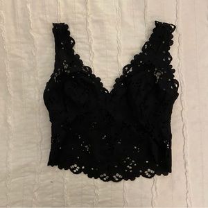 Free People Black Bralette